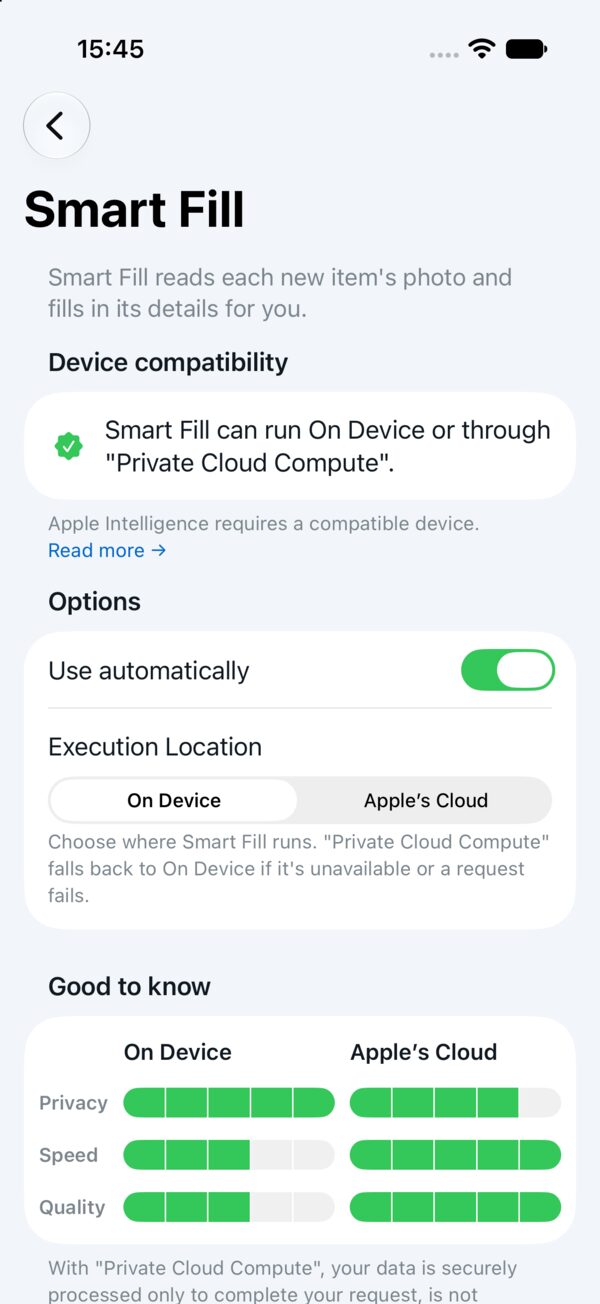 Retinelle app screenshot