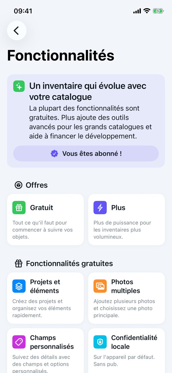 Capture d’écran de l’application Retinelle