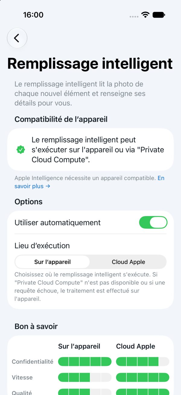 Capture d’écran de l’application Retinelle